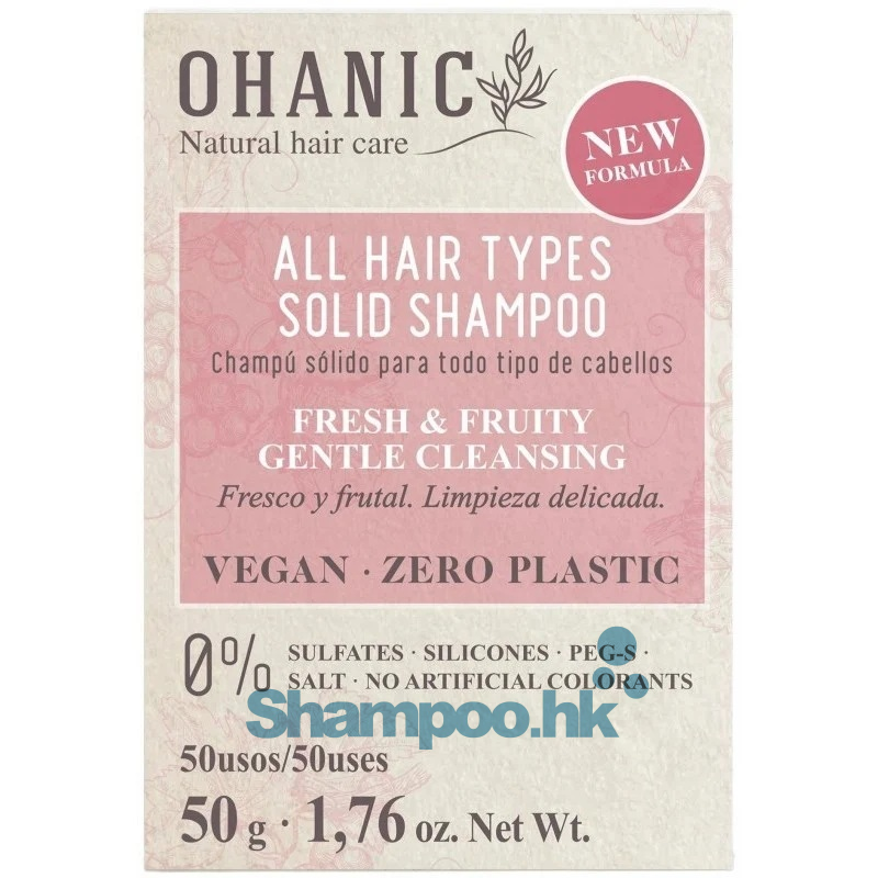 Ohanic All Hair Types Solid Shampoo 50g